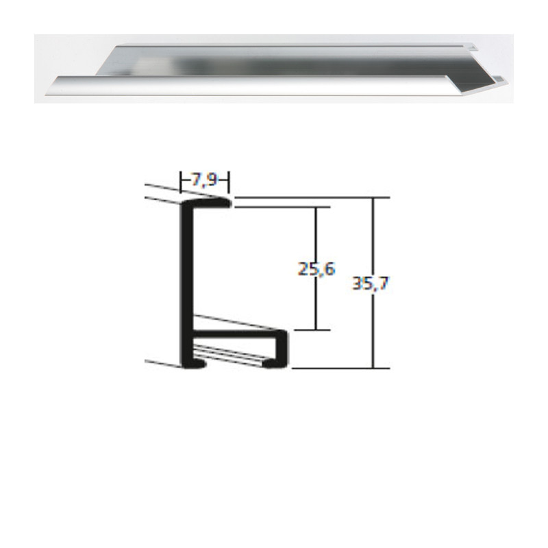 Listwa 22 003 srebrny połysk cena za mb
