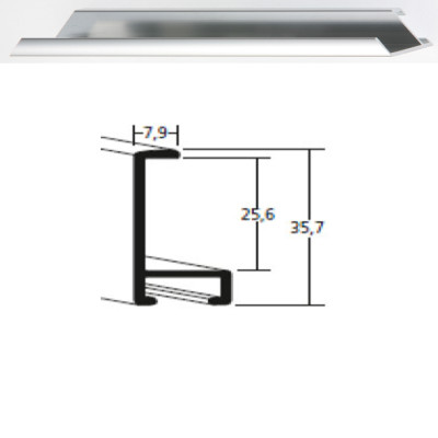 Listwa 22 003 srebrny połysk cena za mb