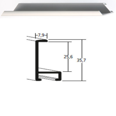 Listwa 22 004 srebrny mat cena za mb