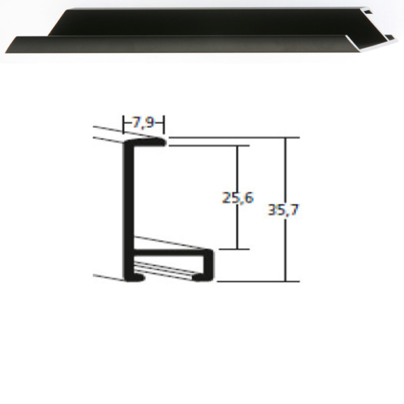 Listwa 22 021 czarny mat cena za mb