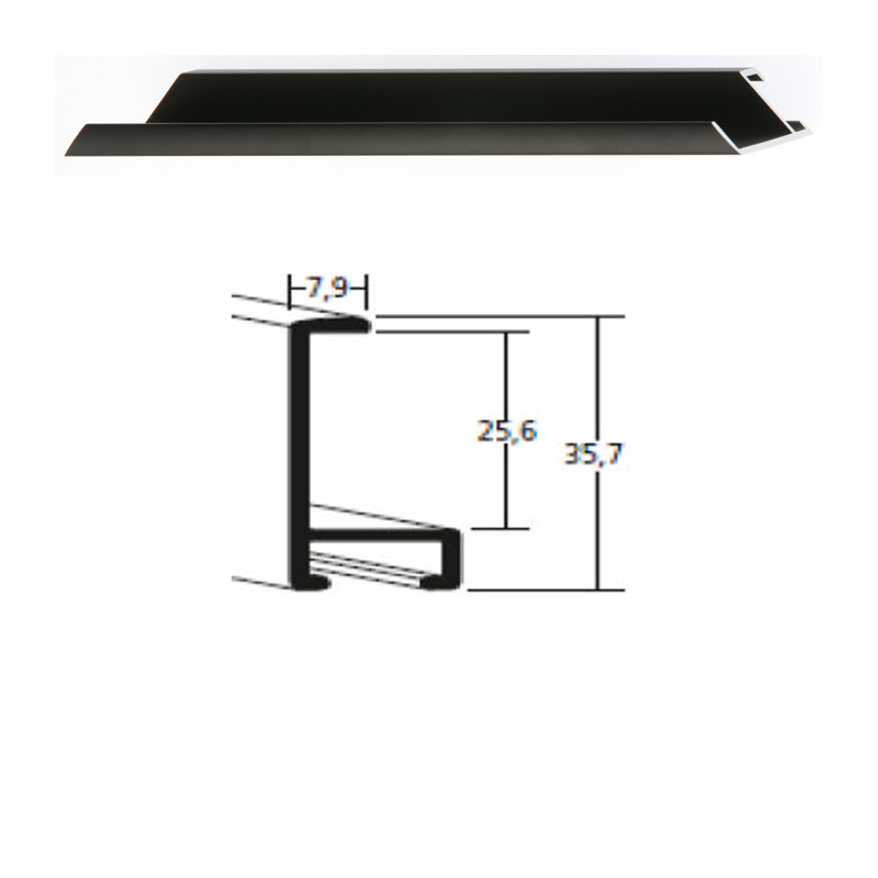 Listwa 22 021 czarny mat cena za mb