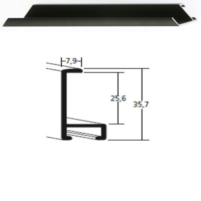 Listwa 22 021 czarny mat cena za mb
