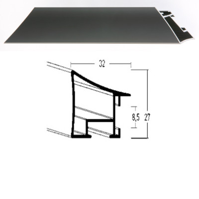 Listwa 225 006 kontrastowy szary cena za mb