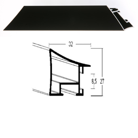 Listwa 225 016 czarny połysk cena za mb