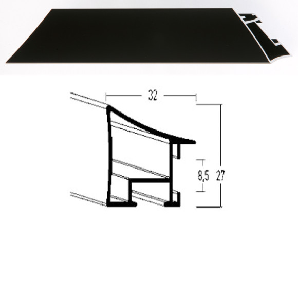 Listwa 225 205 ciemny brąz cena za mb