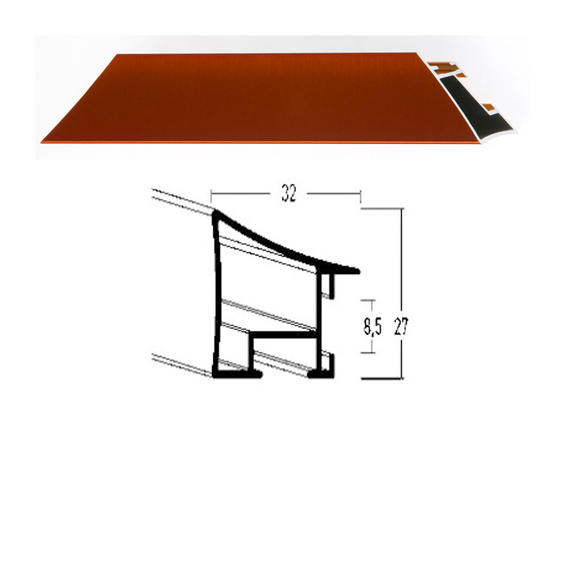 Listwa 225 217 pomarańczowy szczotkowany cena za mb