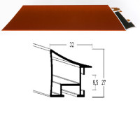 Listwa 225 217 pomarańczowy szczotkowany cena za mb