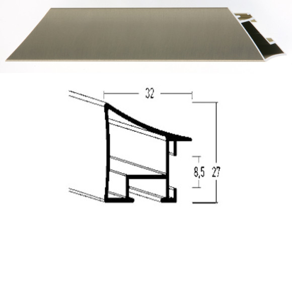 Listwa 225 219 jasne złoto szczotkowane cena za mb