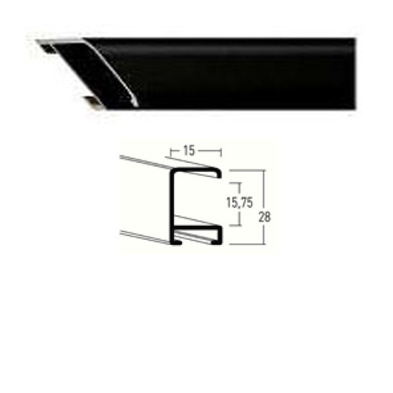 Listwa 270 021 czarny mat cena za mb