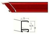 Listwa 270 210 czerwony szczotkowany cena za mb