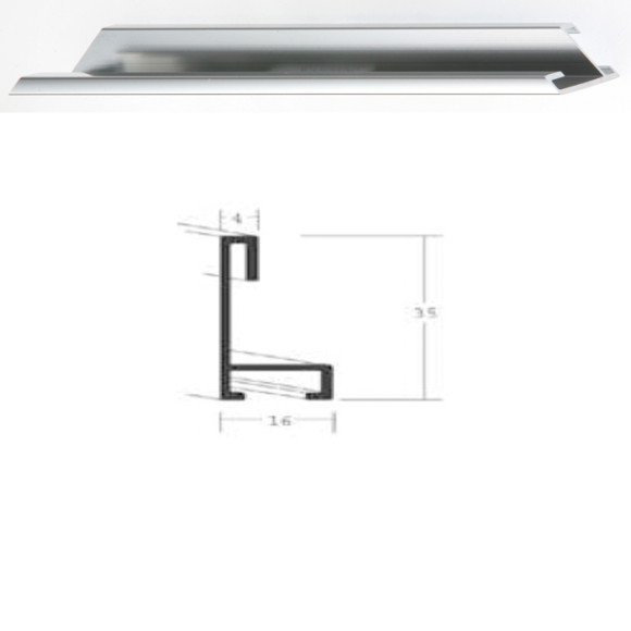 Listwa 34 003 srebrny połysk cena za mb