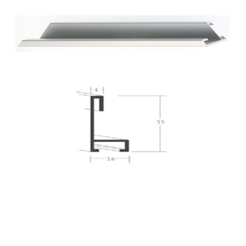 Listwa 34 004 srebrny mat cena za mb