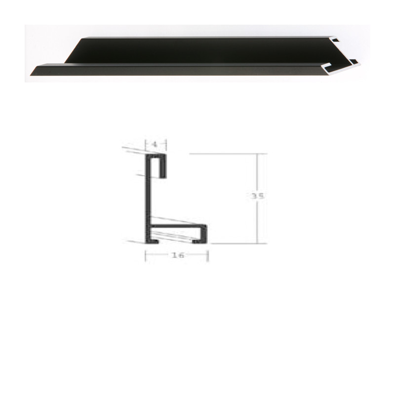 Listwa 34 250 czarny mat cena za mb