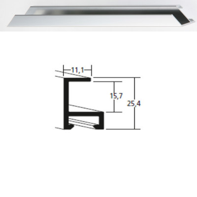 Listwa 50 003 srebrny połysk cena za mb