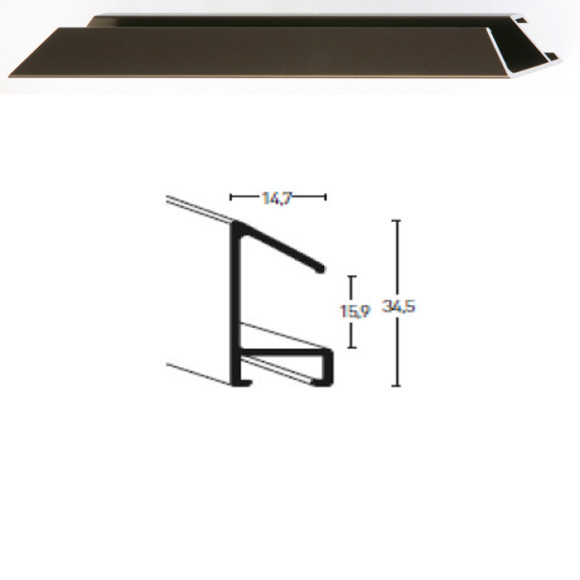 Listwa 51 165 orzech szczotkowany cena za mb