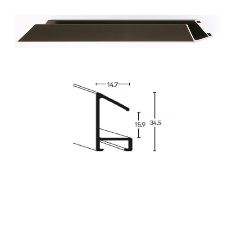 Listwa 51 165 orzech szczotkowany cena za mb