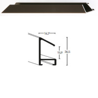 Listwa 51 165 orzech szczotkowany cena za mb