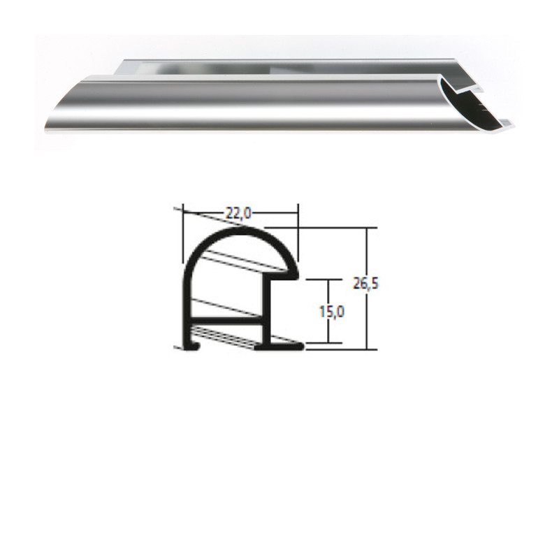 Listwa 75 003 srebrny połysk cena za mb